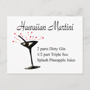 Postal Martini hawaiano