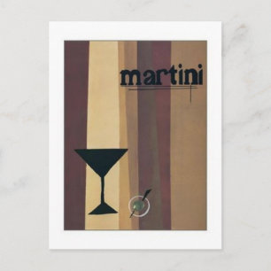 Postal Martini (rayas marrones)