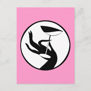 Postal Martini Time High Fashion Art Deco Design