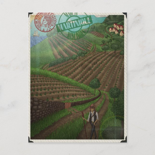 Postal Martinica por Ordovich (Anverso)