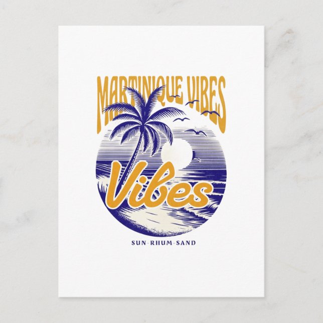 Postal Martinique Vibes – Sun Rhum Sand (Anverso)