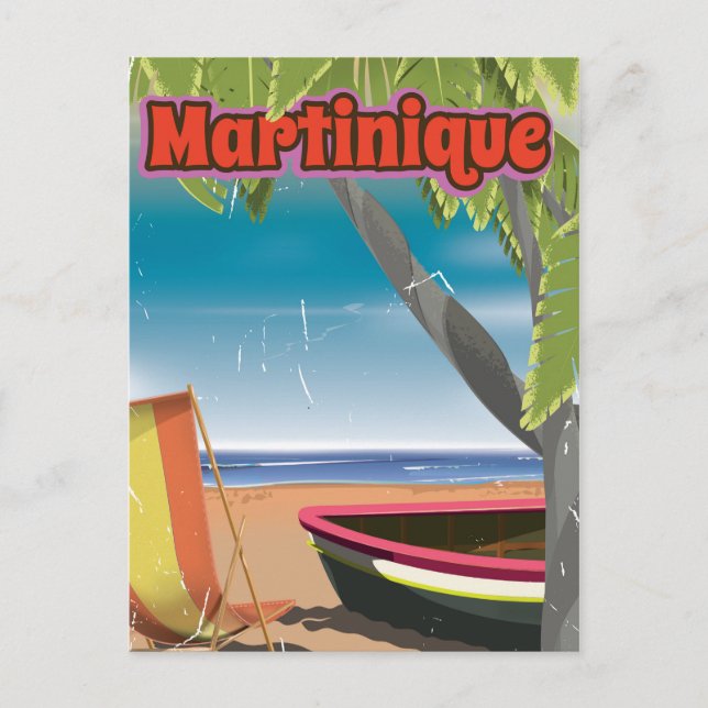 Postal Martinique Vintage poster de viajes (Anverso)