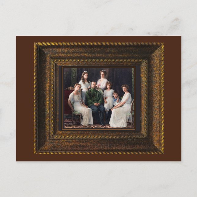 Postal Mártires reales de Rusia, Romanov, mártires 7-17-1 (Anverso)