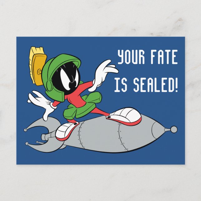 Postal MARVIN EL Cohete MARTIAN™ (Anverso)