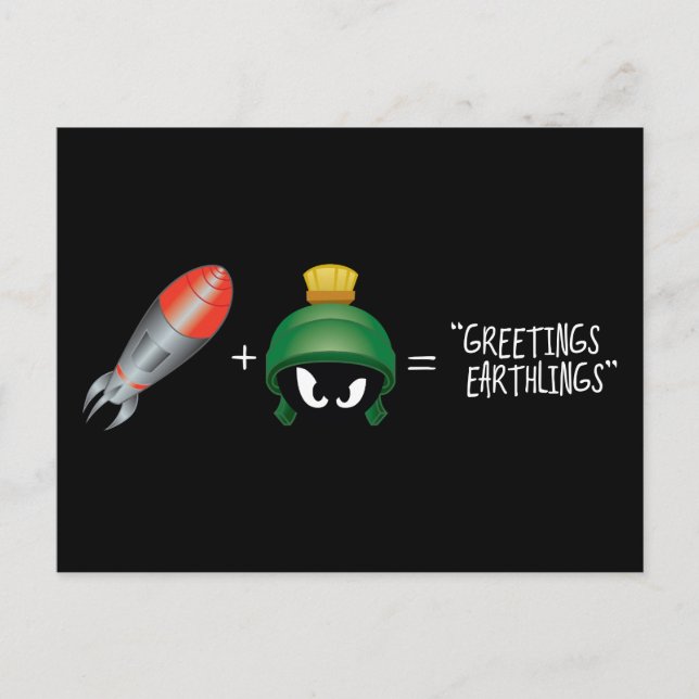 Postal MARVIN LA Ecuación DE Emoji MARTIAN™ (Anverso)
