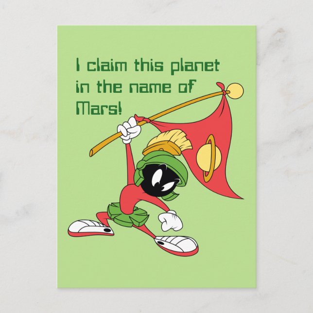 Postal MARVIN THE MARTIAN™ Claing Planet (Anverso)