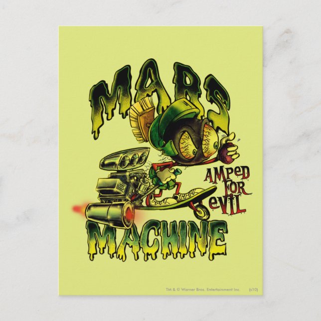 Postal MARVIN THE MARTIAN™ Mars Machine (Anverso)