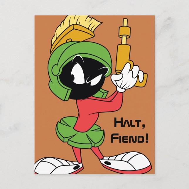 Postal MARVIN THE MARTIAN™ Ready with Laser (Anverso)