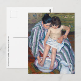 Postal Mary Cassatt - El baño del niño / El baño