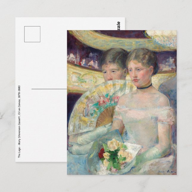 Postal Mary Cassatt - El Palco (Anverso / Reverso)
