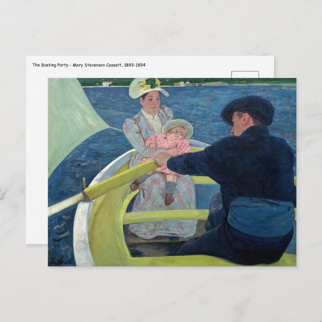 Postal Mary Cassatt - La Fiesta del barco (Anverso / Reverso)