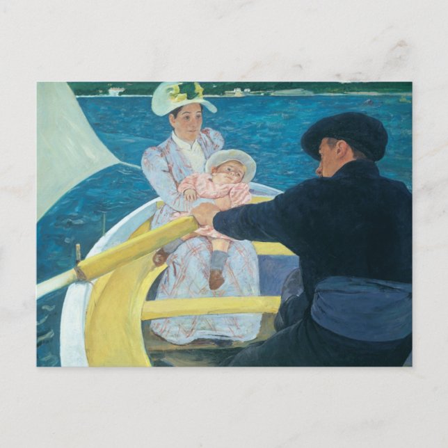 Postal Mary Cassatt - La Fiesta del barco (Anverso)