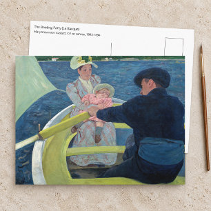 Postal Mary Cassatt - La fiesta en el bote