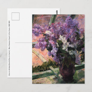 Postal Mary Cassatt - Lilas en una ventana