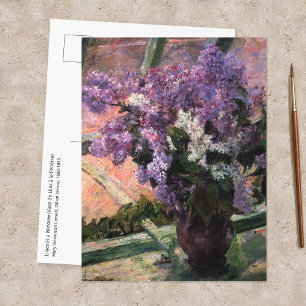 Postal Mary Cassatt - Lilas en una ventana