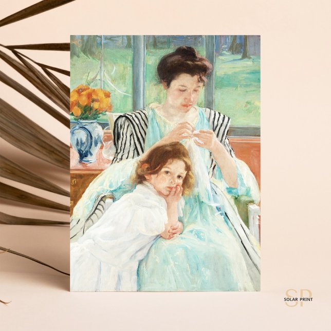 Postal Mary Cassatt Madre joven masticando arte de pintur (Subido por el creador)