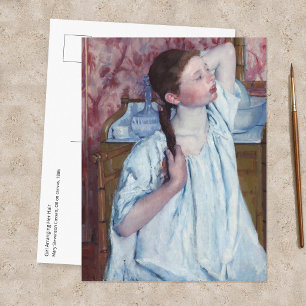 Postal Mary Cassatt - Muchacha peinándose