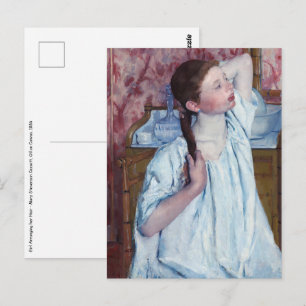 Postal Mary Cassatt - Muchacha peinándose
