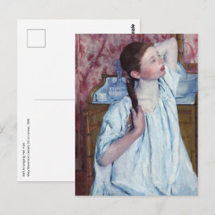 Postal Mary Cassatt - Muchacha peinándose