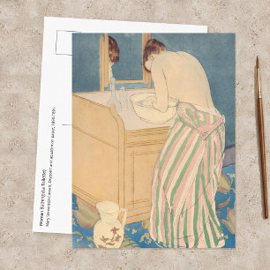 Postal Mary Cassatt - Mujer Bañándose