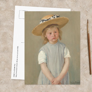 Postal Mary Cassatt - Niño con sombrero de paja