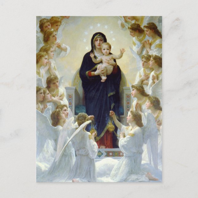 Postal Mary con ángeles - Regina Angelorum (Anverso)