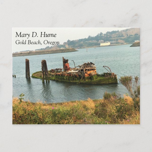 Postal Mary D. Hume, Gold Beach, Oregón (Anverso)