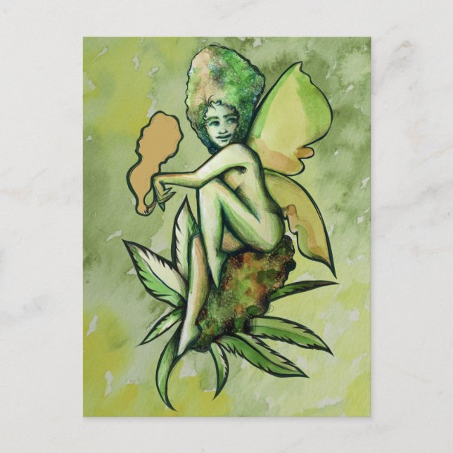 Postal Mary Jane Fairy Green Goddess Toker                (Anverso)