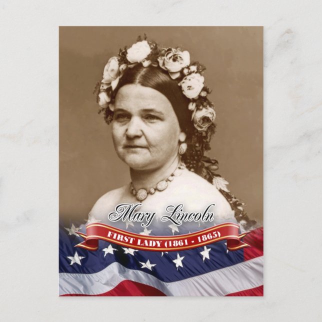 Postal Mary Lincoln, Primera Dama de los Estados Unidos (Anverso)
