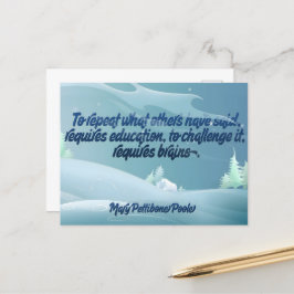 Postal Mary Pettibone Poole Cita Inspiradora "Cerebros"