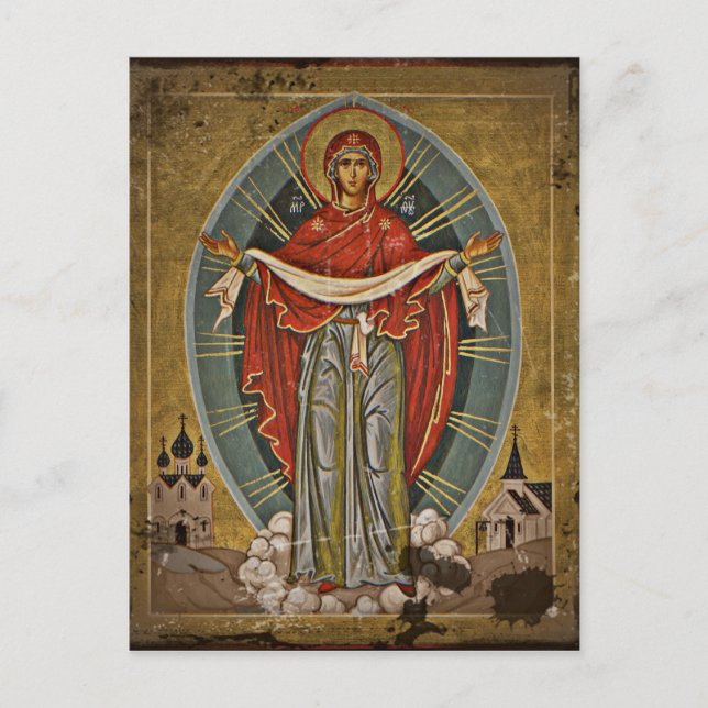 Postal Mary Protector Theotokos (Anverso)