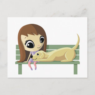 Postal Mary y Crouton el perro