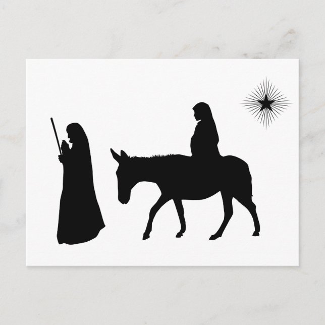 Postal Mary Y Joseph Silhouette (Anverso)
