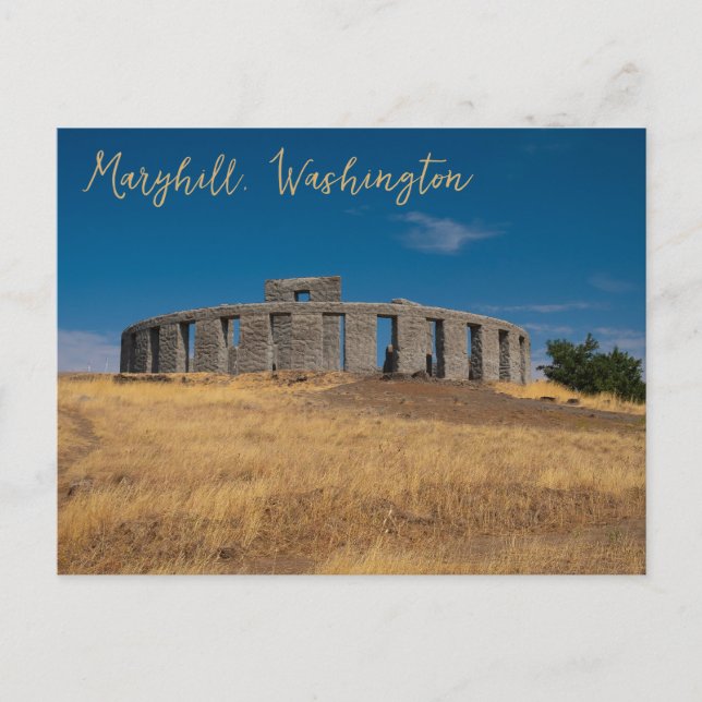Postal Maryhill Washington Stonehenge Monumento de Guerra (Anverso)