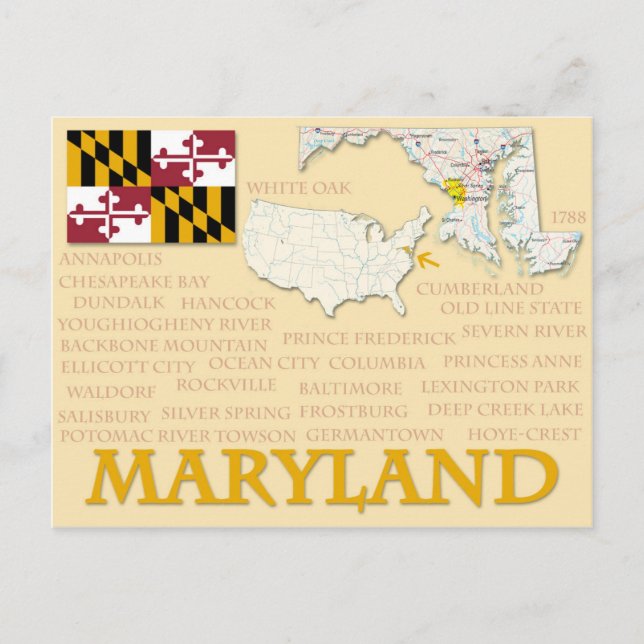 Postal "Maryland" (Anverso)