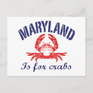 Postal Maryland Crabs Card