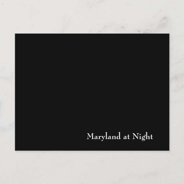 Postal Maryland de noche (Anverso)