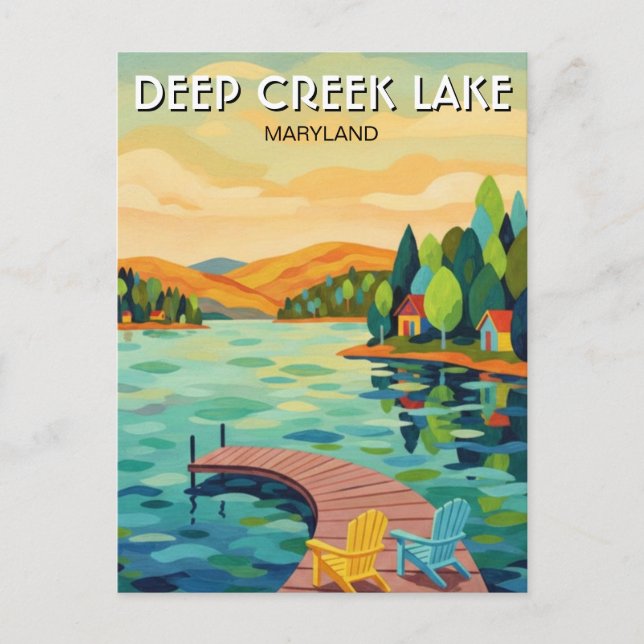 Postal Maryland Deep Creek Lake Travel (Anverso)