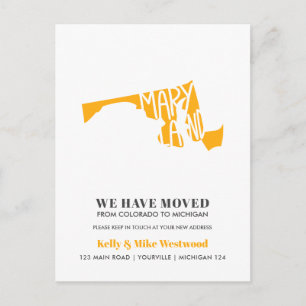 Postal MARYLAND Hemos movido nueva dirección Nueva casa
