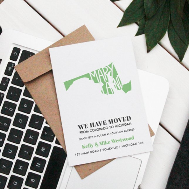 Postal MARYLAND Hemos movido nueva dirección Nueva casa (Subido por el creador)