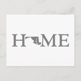 Postal Maryland Home State Shaped Letter Grey Word Art
