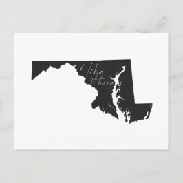 Postal Maryland Me Gusta Aquí El Chalkboard Con Forma De
