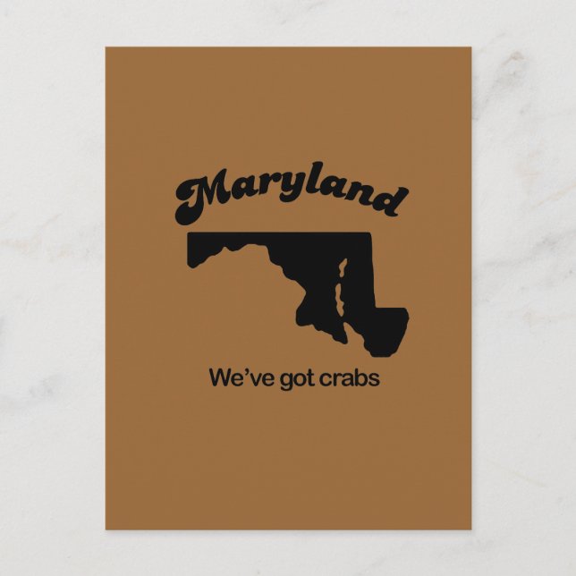 Postal Maryland Motto - Tenemos cangrejos (Anverso)