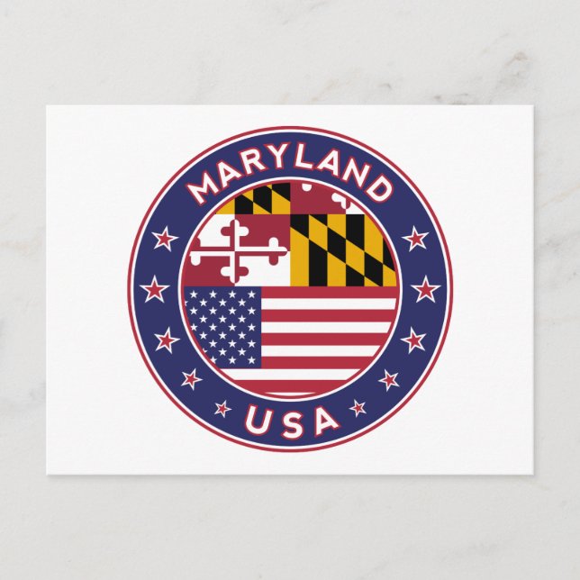 Postal Maryland, pegatina de Maryland, estuche de teléfon (Anverso)