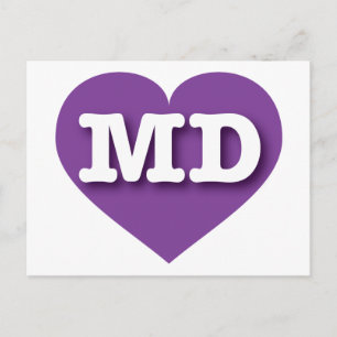 Postal Maryland Purple Heart - Amo a MD
