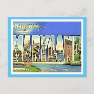 Postal Maryland Vintage Travel