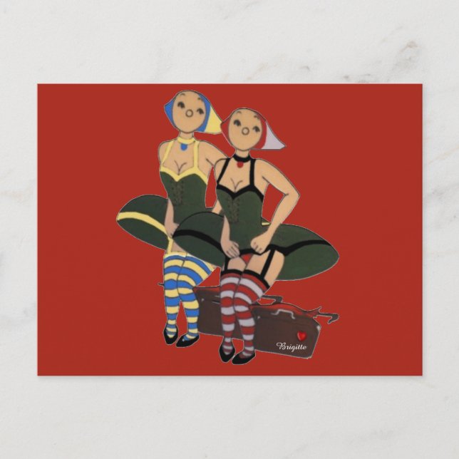 Postal maryline becassine a la carta (Anverso)