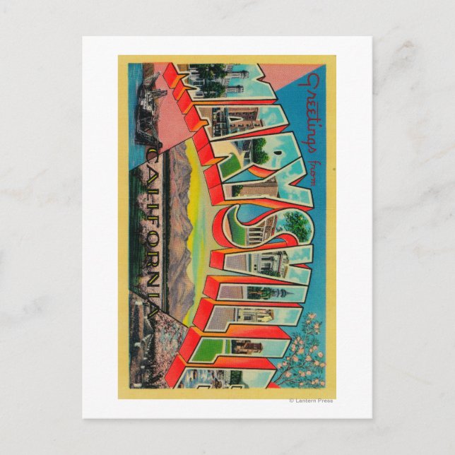 Postal Marysville, California - Escenas de letras grandes (Anverso)