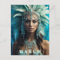 *~* MARZO AP53 AQUAMARINE Boho Headdress