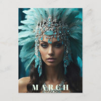 *~* MARZO AP53 Boho Headdress AQUAMARINE